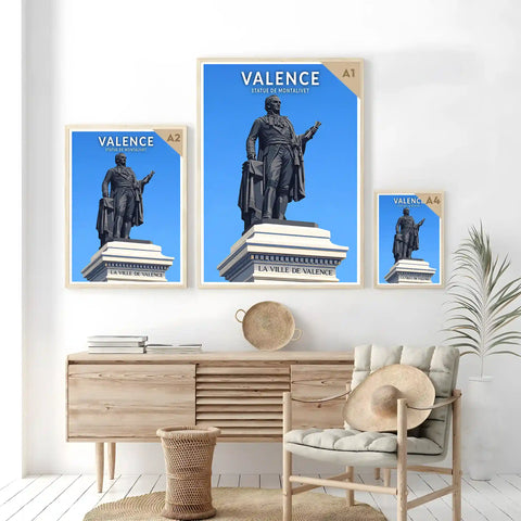 Affiche - Valence - Statue de Montalivet