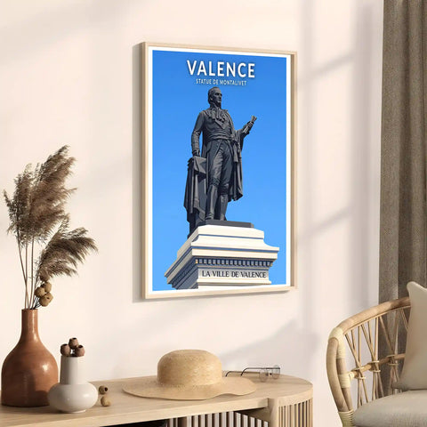 Affiche - Valence - Statue de Montalivet