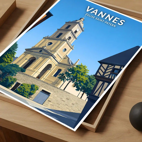 Affiche - Vannes - Église Saint-Patern