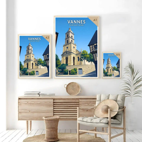 Affiche - Vannes - Église Saint-Patern