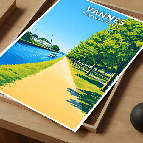 Affiche - Vannes - Promenade de la Rabine