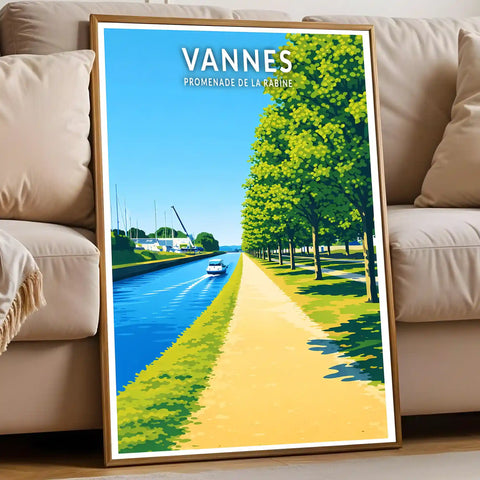 Affiche - Vannes - Promenade de la Rabine
