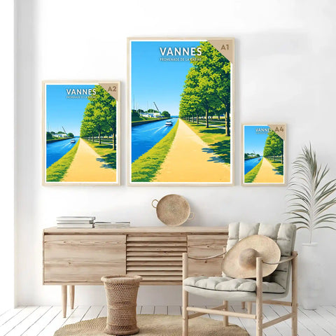 Affiche - Vannes - Promenade de la Rabine