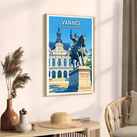 Affiche - Vannes - Statue d'Arthur III de Bretagne