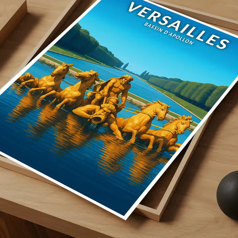 Affiche - Versailles - Bassin d'Apollon