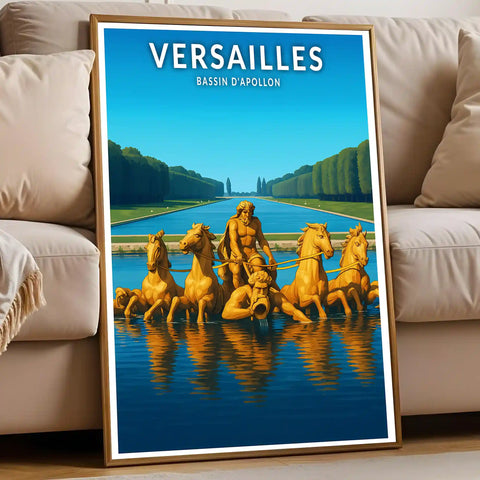 Affiche - Versailles - Bassin d'Apollon