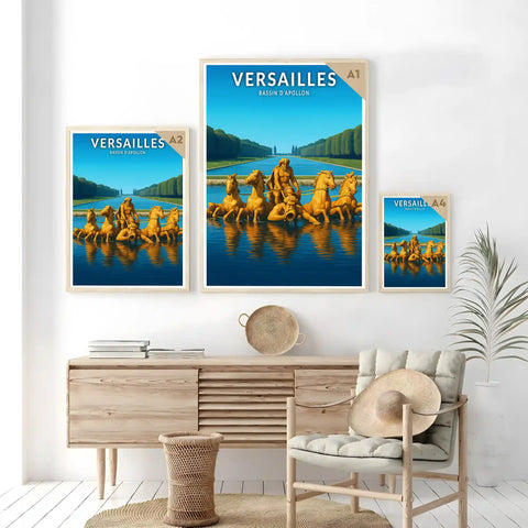 Affiche - Versailles - Bassin d'Apollon