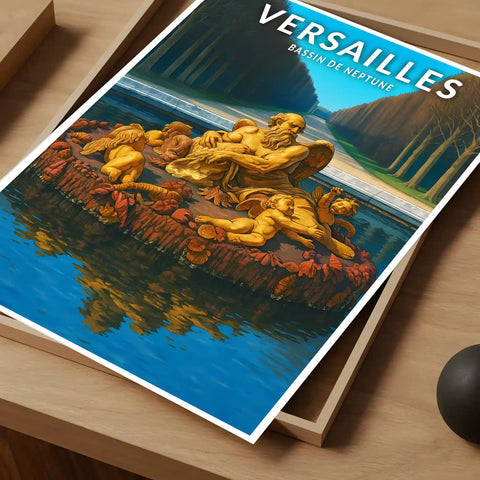 Affiche - Versailles - Bassin de Neptune