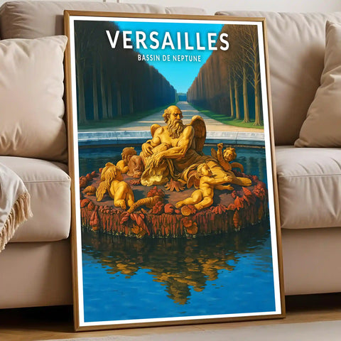 Affiche - Versailles - Bassin de Neptune