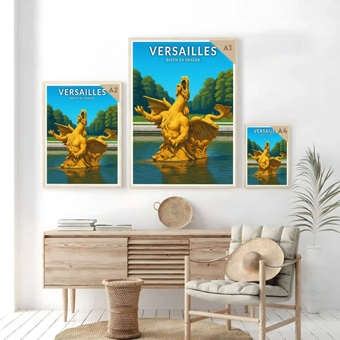 Affiche - Versailles - Bassin du Dragon