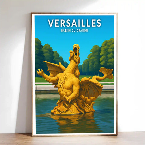 Affiche - Versailles - Bassin du Dragon