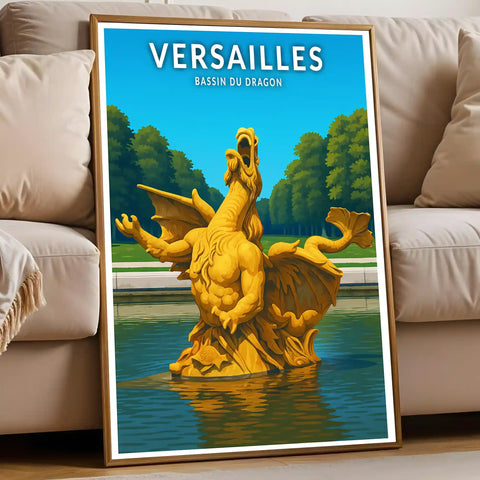 Affiche - Versailles - Bassin du Dragon