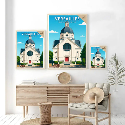 Affiche - Versailles - Église Sainte-Jeanne-d'Arc