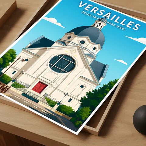 Affiche - Versailles - Église Sainte-Jeanne-d'Arc