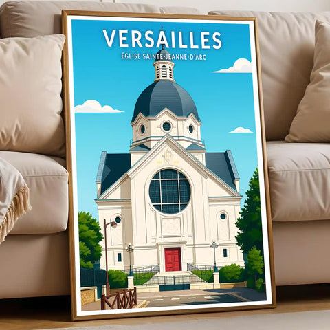 Affiche - Versailles - Église Sainte-Jeanne-d'Arc