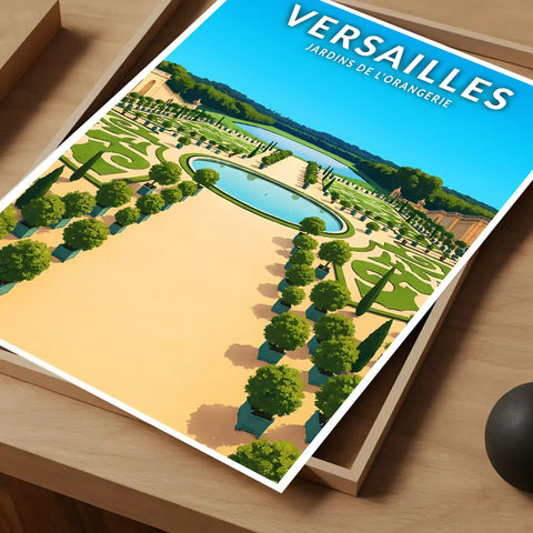 Affiche - Versailles - Jardins de l'Orangerie