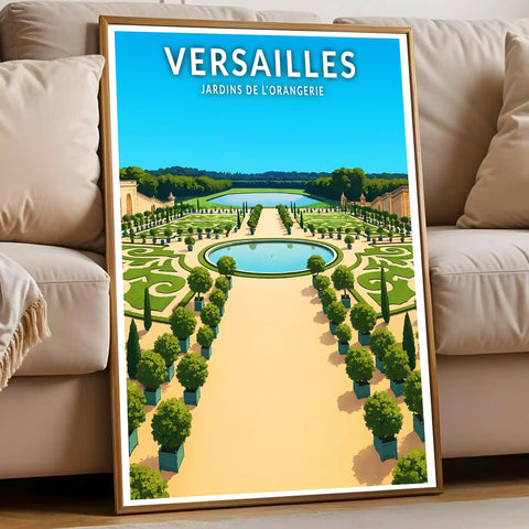 Affiche - Versailles - Jardins de l'Orangerie