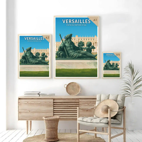 Affiche - Versailles - Statue du Parterre d'Eau