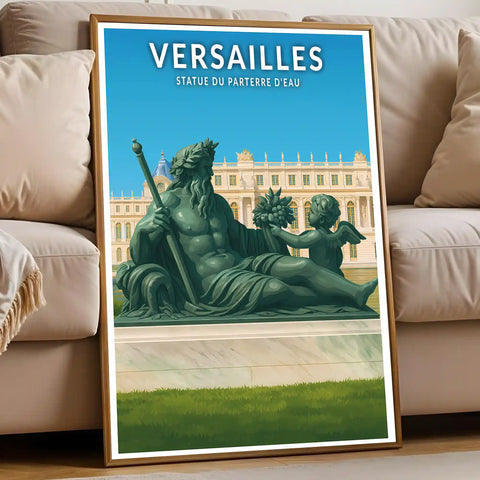 Affiche - Versailles - Statue du Parterre d'Eau
