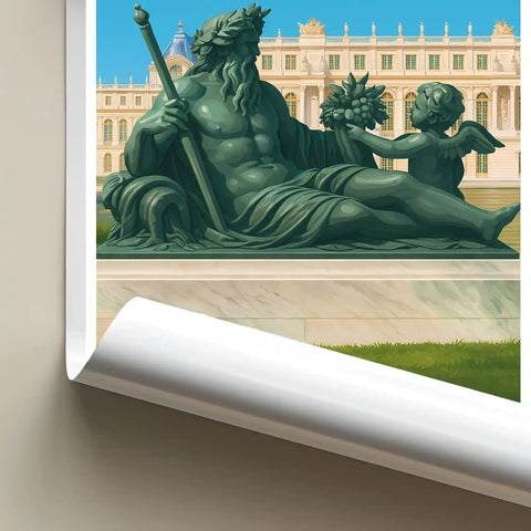 Affiche - Versailles - Statue du Parterre d'Eau