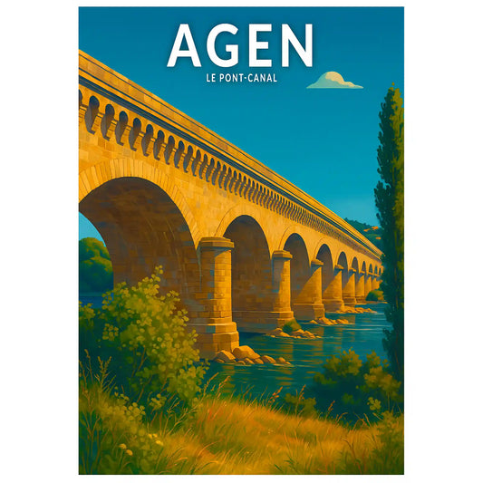 Affiche - Agen - Le Pont-Canal