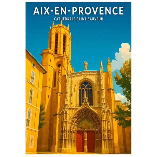 Affiche - Aix-en-Provence - Cathédrale Saint-Saveur