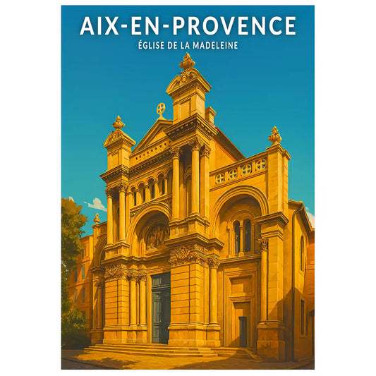 Affiche - Aix-en-Provence - Église de la Madeleine