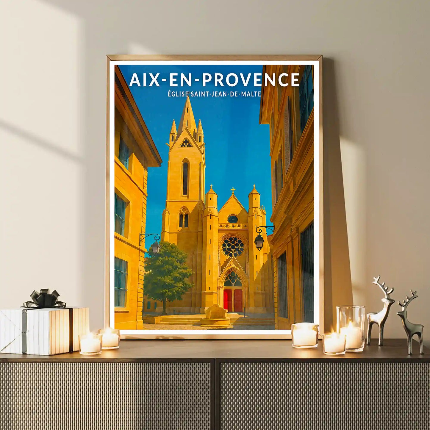 Affiche - Aix-en-Provence - Église Saint-Jean-de-Malte
