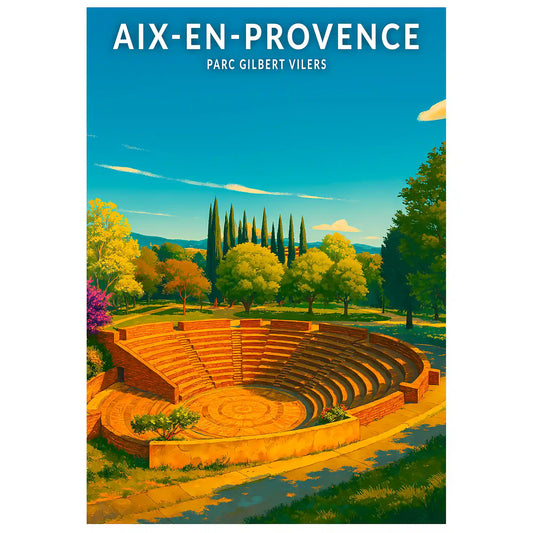 Affiche - Aix-en-Provence - Parc Gilbert Vilers