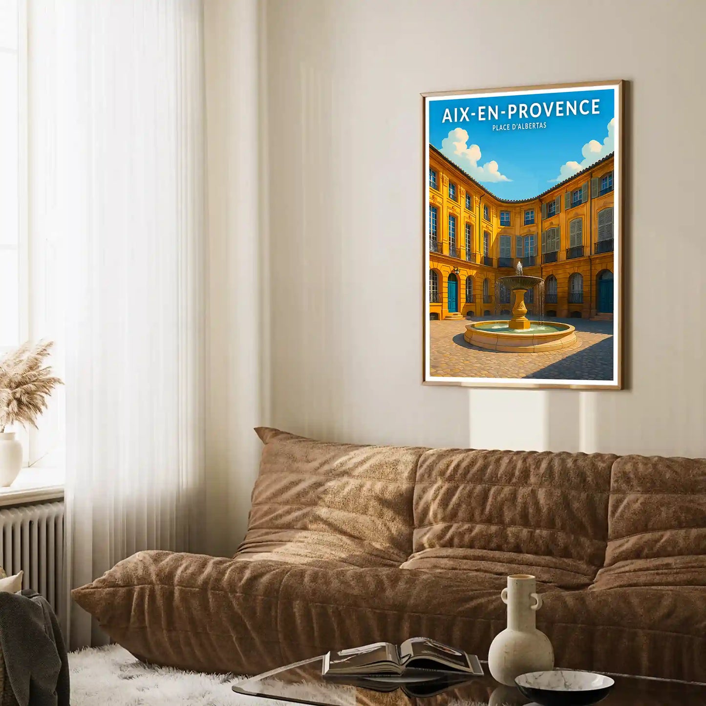 Affiche - Aix-en-Provence - Place d'Albertas