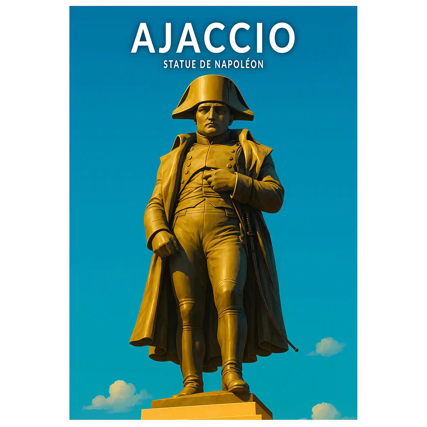 Affiche - Ajaccio - Statue de Napoléon