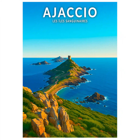 Affiche - Ajaccio - Les Îles Sanguinaires