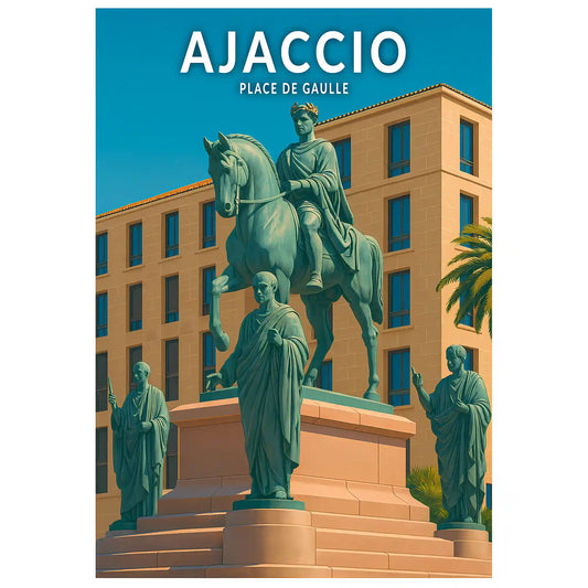 Affiche - Ajaccio - Place de Gaulle
