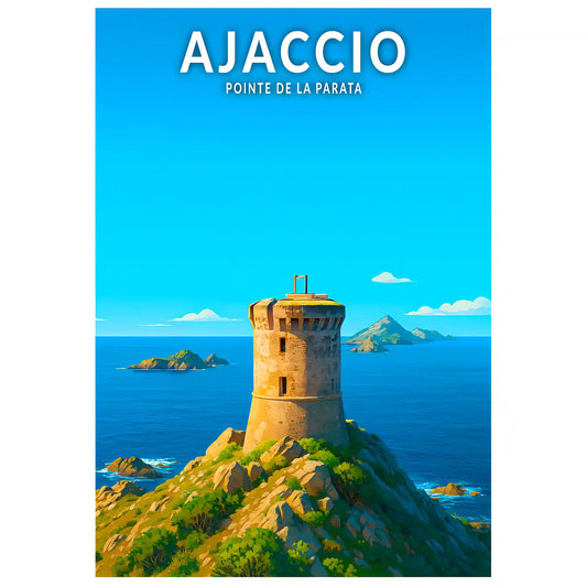 Affiche - Ajaccio - Pointe de la Parata
