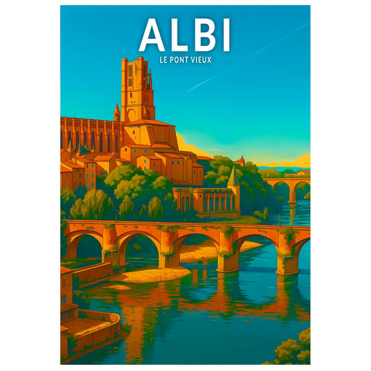 Affiche - Albi - Le Pont Vieux