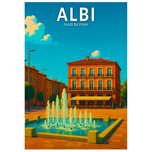 Affiche - Albi - Place du Vigan