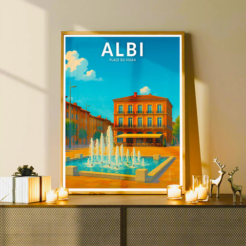 Affiche - Albi - Place du Vigan