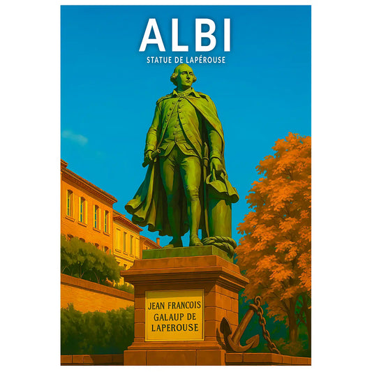 Affiche - Albi - Statue de Lapérouse