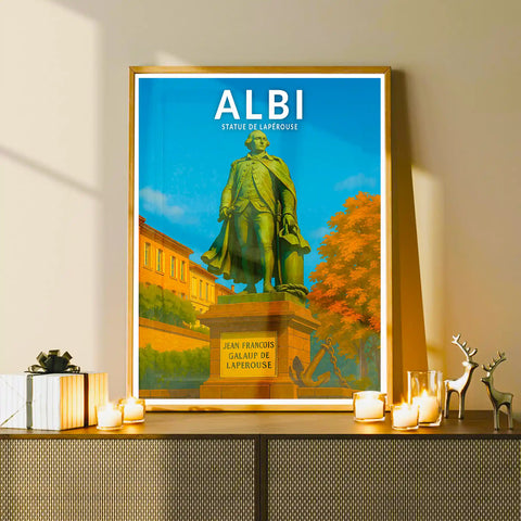 Affiche - Albi - Statue de Lapérouse
