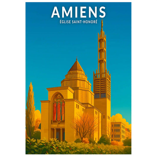 Affiche - Amiens - Église Saint-Honoré
