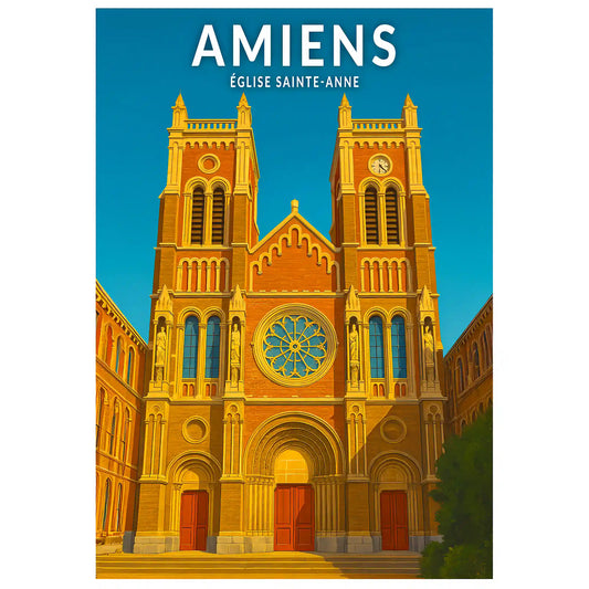 Affiche - Amiens - Église Sainte-Anne