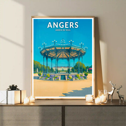 Affiche - Angers - Jardin du Mail