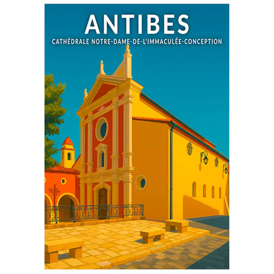 Affiche - Antibes - Cathédrale Notre-Dame-de-l'Immaculée-Conception
