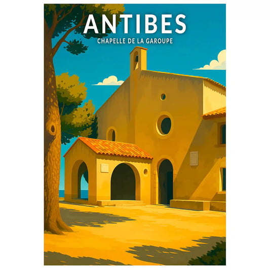 Affiche - Antibes - Chapelle de la Garoupe