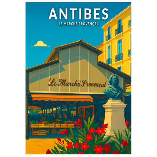 Affiche - Antibes - Le Marché Provençal