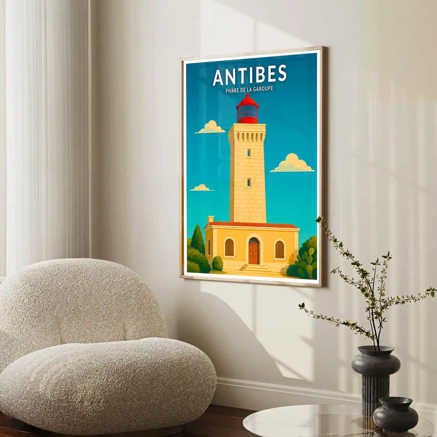Affiche - Antibes - Phare de la Garoupe