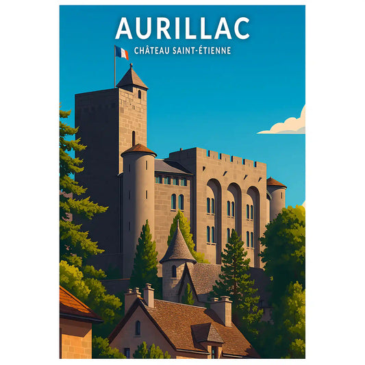 Affiche - Aurillac - Château Saint-Étienne
