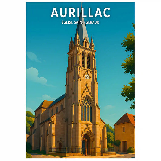 Affiche - Aurillac - Église Saint-Géraud