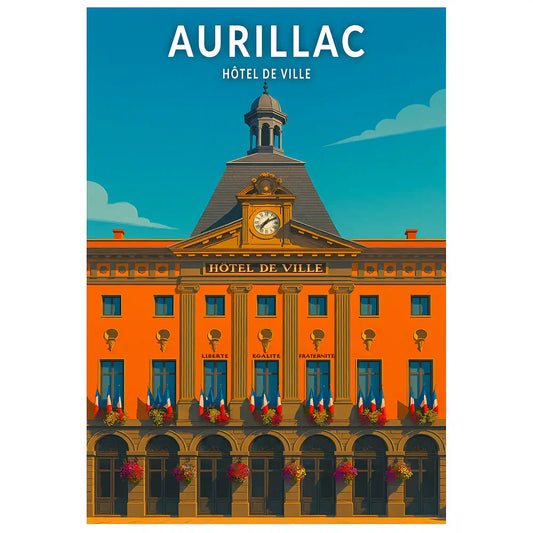 Affiche - Aurillac - Hôtel de Ville