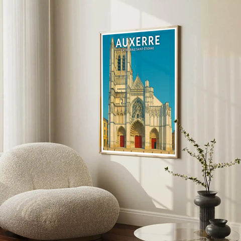 Affiche - Auxerre - Cathédrale Saint-Étienne